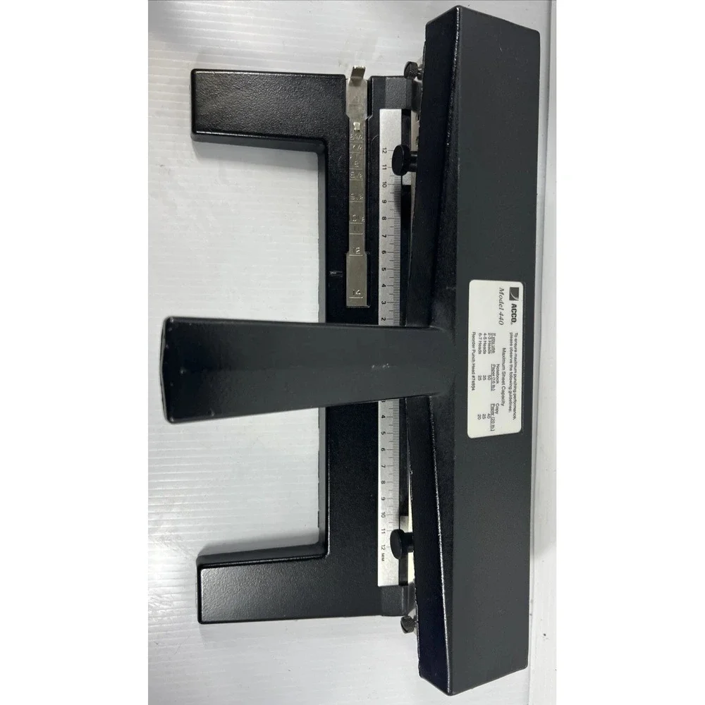 ACCO Model 440 Heavy Duty Commercial‎ 3 Hole Paper Punch Scrap Booking Puncher